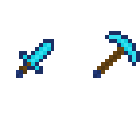 diamond sword and pick