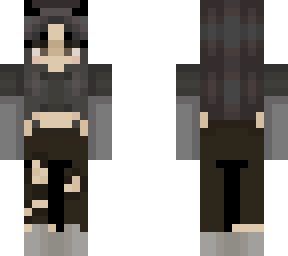 e girl horns with black hair