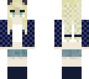 girl with crop top and cat ears