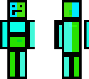 green and blue mix