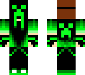green dude wearing creeper mask.