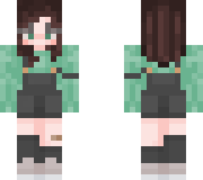 mint green overalls