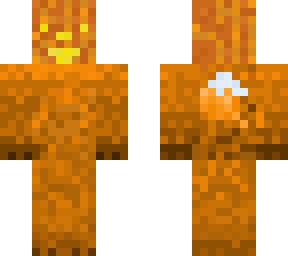orange fox withe a pumpkin head