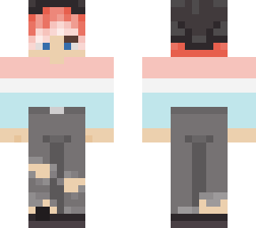 personal cute pink hair boy skin