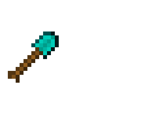 pixel art diamond shovel