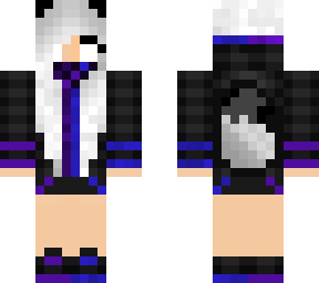 purple/blue herobrine girl-