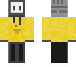 robotor in yellow hoodie and black pants