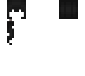 black hair with one ponytail forward hair base