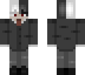 black suit -;