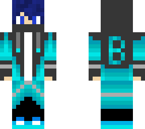 blue black hoodie guy with headphone