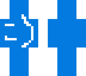blue cool mans smiley skin