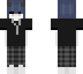 blue haired eboy with horns