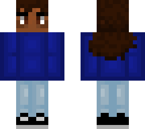 blue sweater and jeans