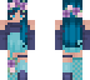 electric blue and purple flower girl