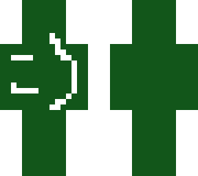 green cool mans smiley skin