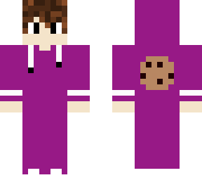 purple hoodie - boy - cookie on back