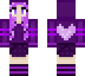purple hoodie girl