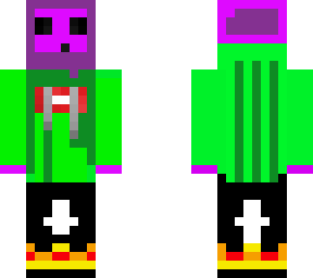 purple slime green hoodie
