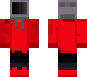 red and black textured tv head