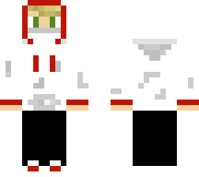 red and white hoodie