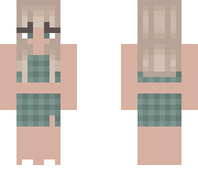 sage green plaid girl
