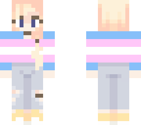 trans flag sweater skin
