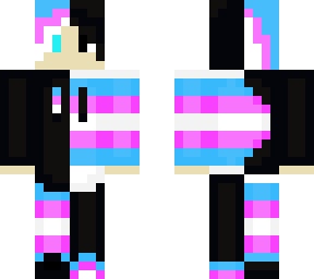 trans pride flag on hoodie