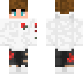white hoodie rose boy