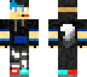wolf skin red and blue