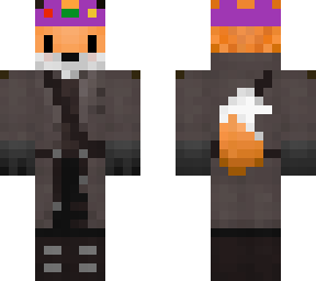 a fox with a purple crown