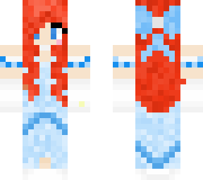 ariel white/blue dress