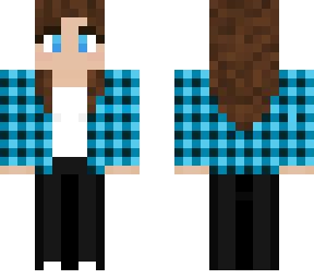 blue plaid girl