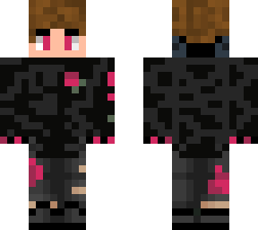 boy with rose hoodie
