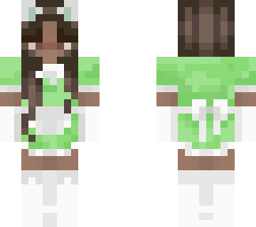 brown girl lime maid outfit