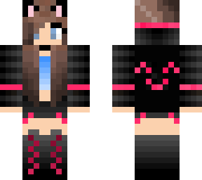brown hair cat girl