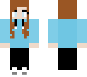 brown hair girl w/ blue hoodie