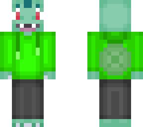 bulbasaur in green hoodie