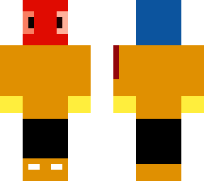 cool guy with orange shirt and red head