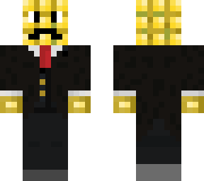 corncob suit with moustache