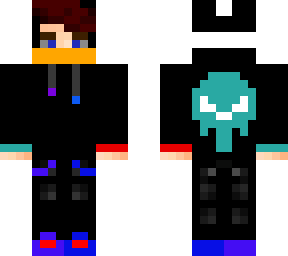galaxy, cyan skull