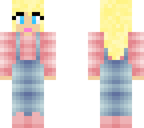 girl in overalls