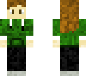 girl with a green hoodie