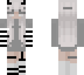 gray haired demon/w stripy sleeves/socks