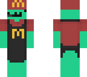 green blue mcdonald worker
