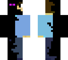 half boy half enderman skin