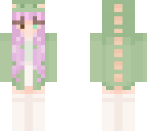 kawaii pink hair dino girl