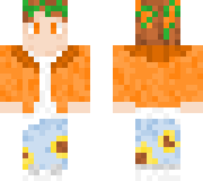 man with orange sweatshirt and sunflower pants aesthetic