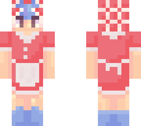 mista in a maid dress