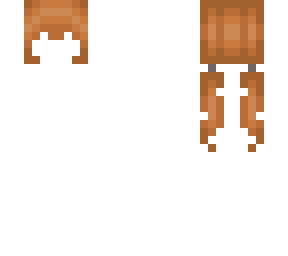 orange hair with two ponytails back hair base