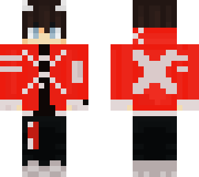red cyberpunk boy